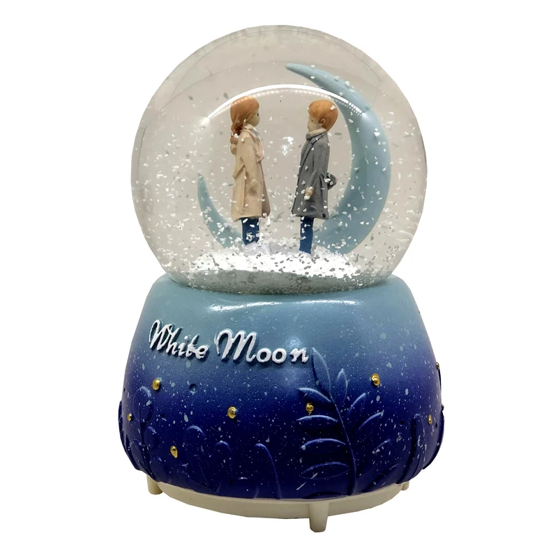 گوی موزیکال مدل White moon کد KB82603-3