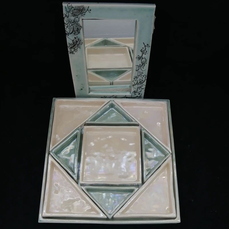 مجموعه 11 پارچه هفت سین طرح فیروزه مدل مثلثی کد 4487752