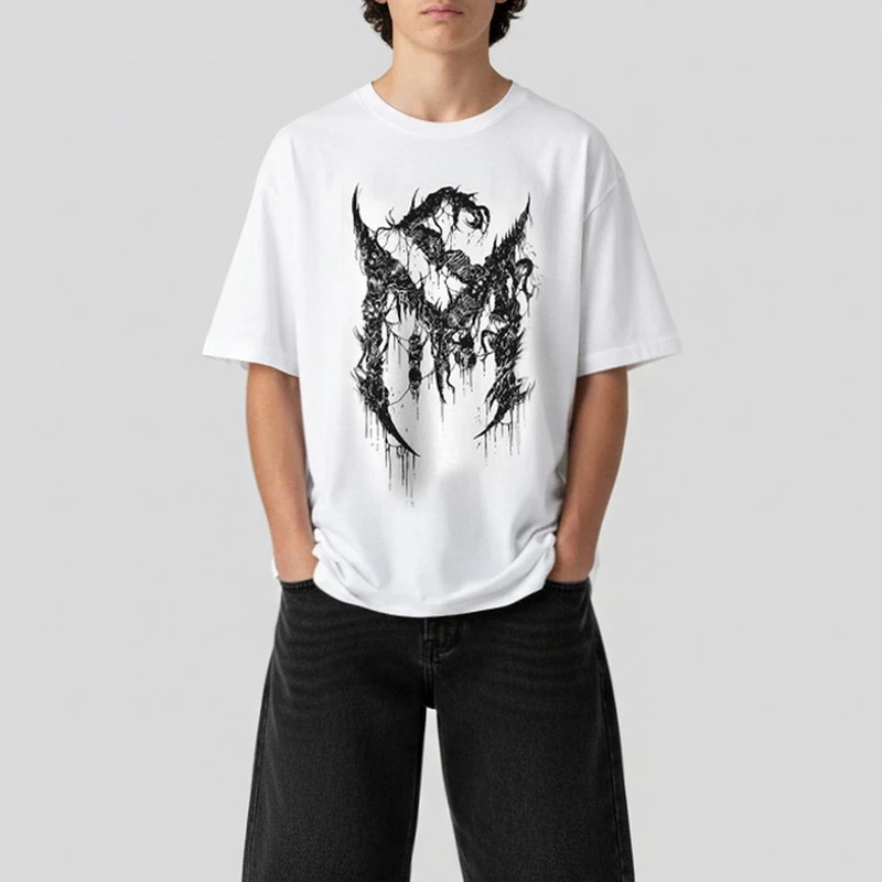 تی شرت آستین کوتاه پسرانه مدل گنگ دارک لانگ لش z256