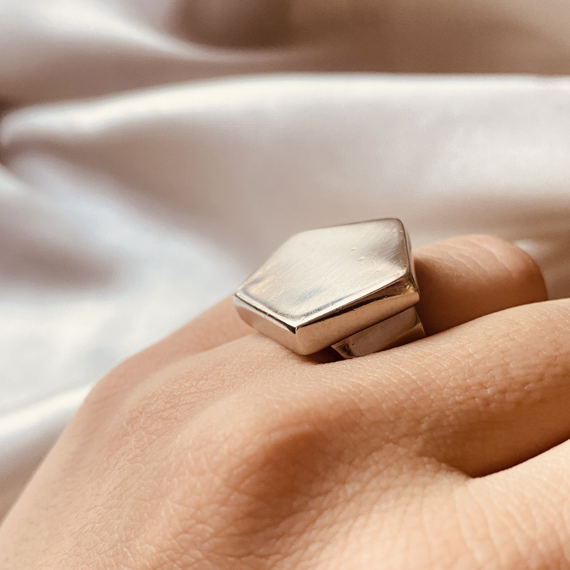 انگشتر زنانه مدل پنج ضلعی