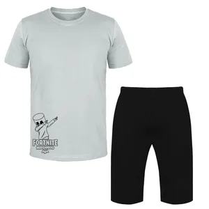 ست تی شرت و شلوارک مردانه مدل marshmallow کد Da 433kT رنگ طوسی