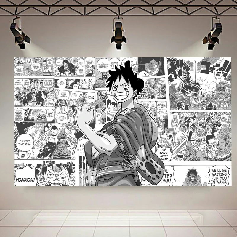 تابلو بوم طرح انیمه one piece مدل تایپوگرافی کمیک کد AR30347