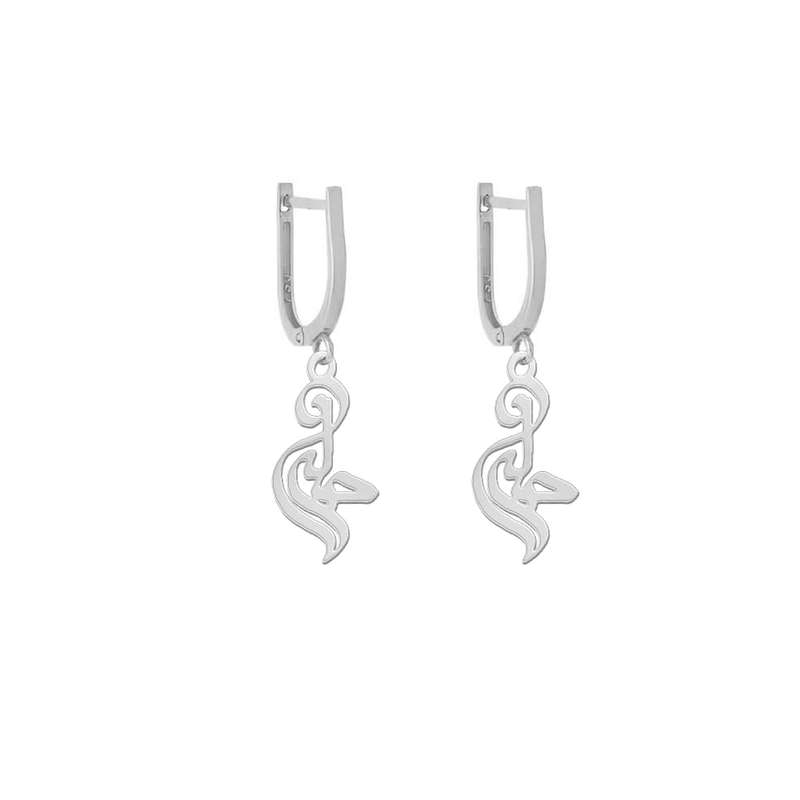 گوشواره نقره زنانه لیردا مدل اسم هلی کد gh sss heli2