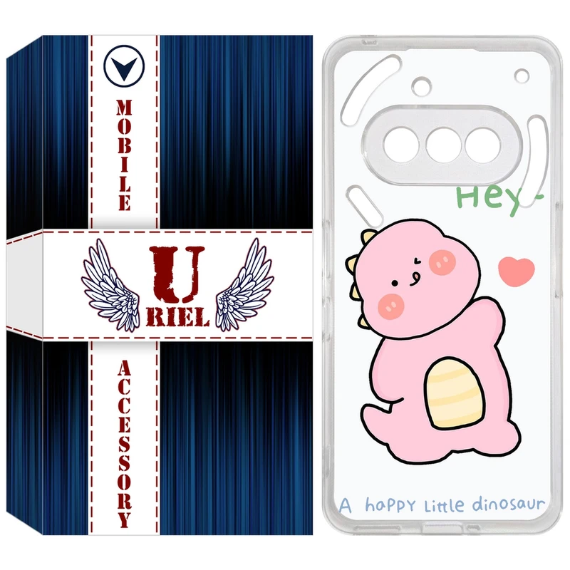 کاور یوریل مدل Clear کد 26 طرح دایناسور مناسب برای گوشی موبایل ناتینگ فون 3a