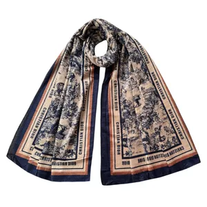 شال زنانه مدل موهر مخمل طبیعت و جنگل پاییزی منگوله دار