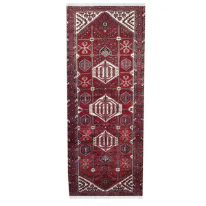 فرش دستبافت قدیمی کناره طول سه متری مدل MG52
