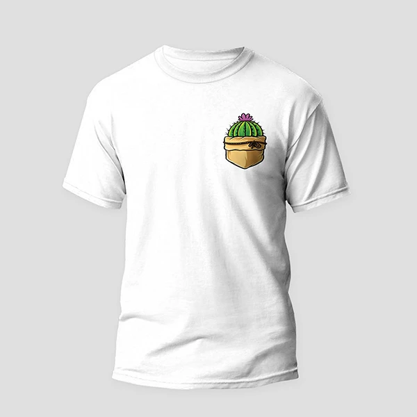 تی شرت آستین کوتاه مردانه مدل جیب کاکتوس mo026