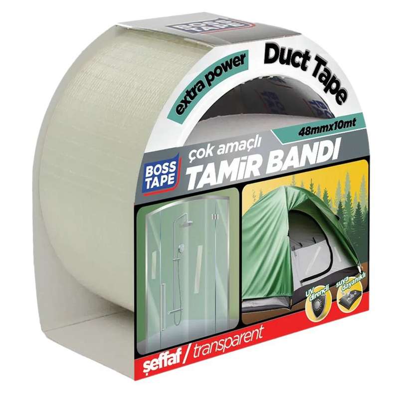 نوار چسب تعمیراتی شفاف بوس تیپ مدل ضد اب و افتاب کد BS66 طول 10متر نوار چسب تعمیراتی شفاف بوس تیپ مدل ضد اب و افتاب کد BS66 طول 10متر