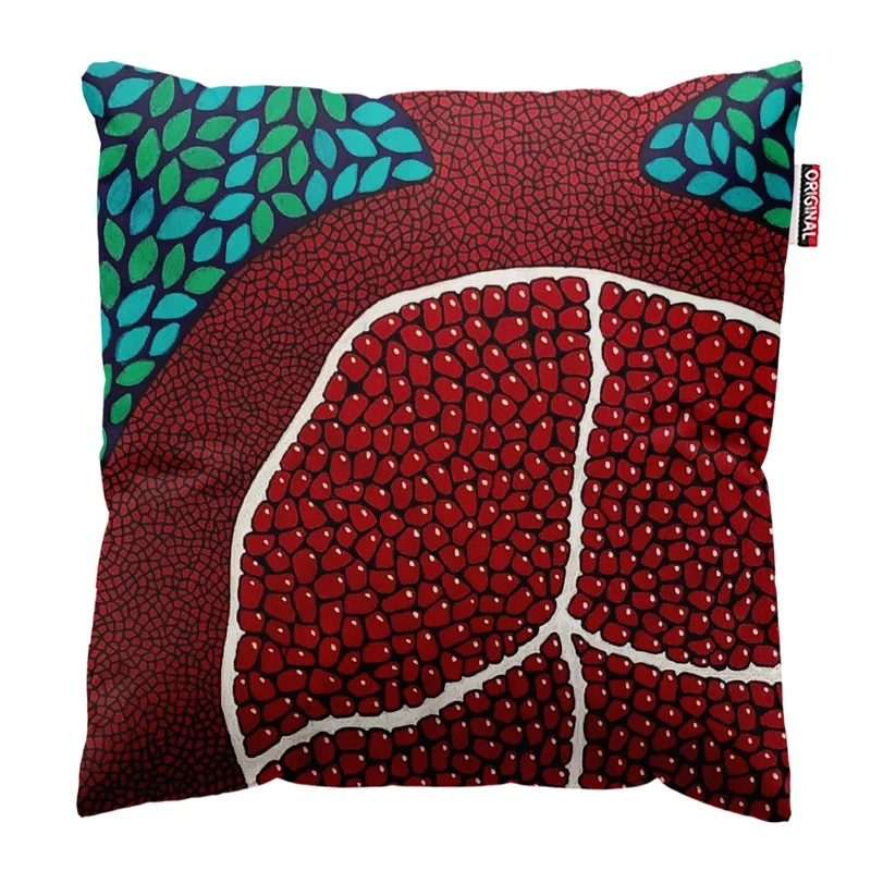 کوسن پاد آفرین مدل شب یلدا طرح انار شب چله کد PK302732 سایز 30*30 سانتی متر 