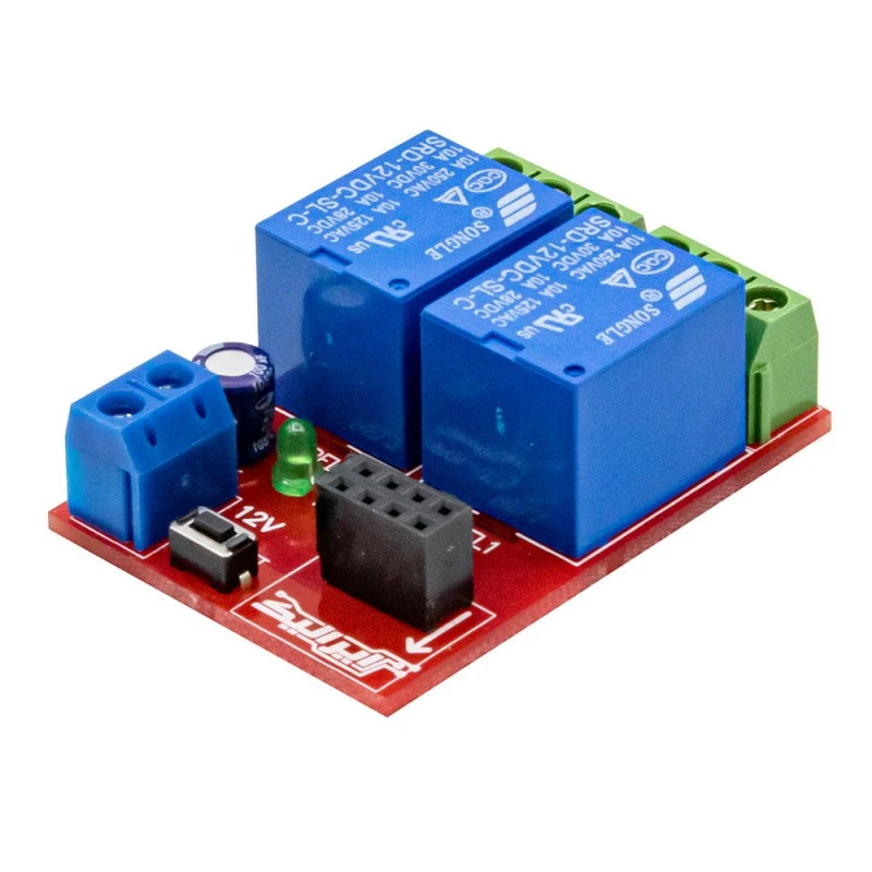 برد توسعه ماژول ESP8266 مدل دو رله مخصوص هوشمند سازی