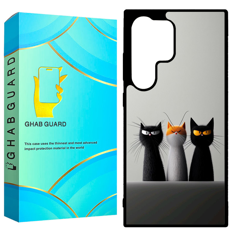 کاور قاب گارد طرح گربه مدل GCHPD24U مناسب برای گوشی موبایل سامسونگ Galaxy S24 Ultra 5G