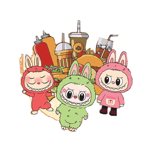 استیکر پارچه و لباس پاد آفرین طرح لبوبو کد 96