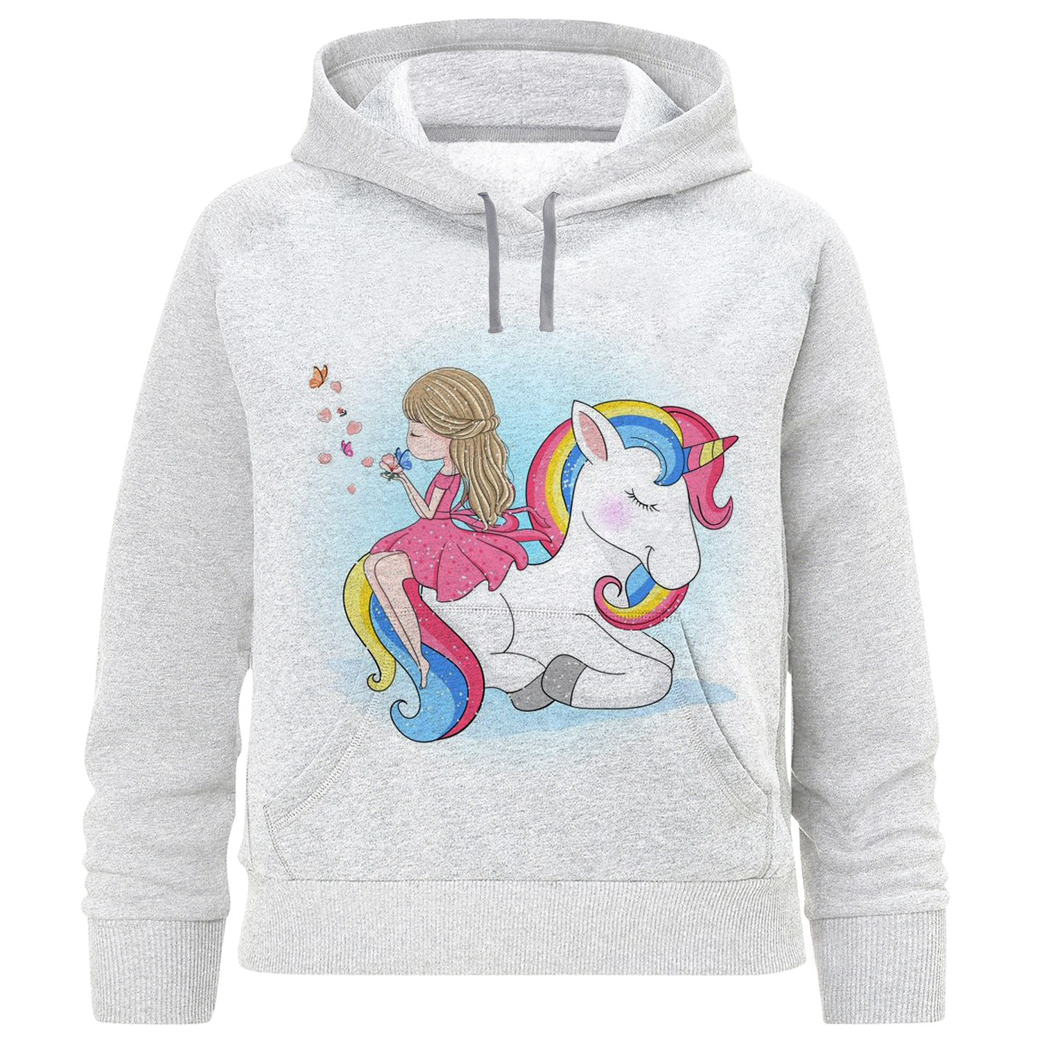 هودی دخترانه مدل تک شاخ و دختر F794