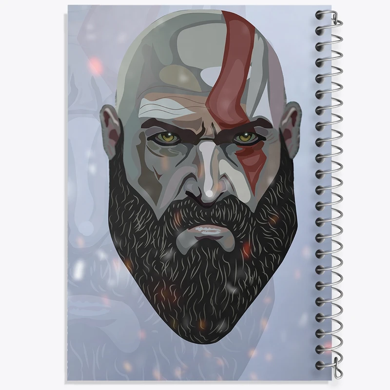 دفتر ژورنال نویسی 50 برگ خندالو مدل نقطه ای طرح بازی گاد آف وار (God Of War) کد F1134