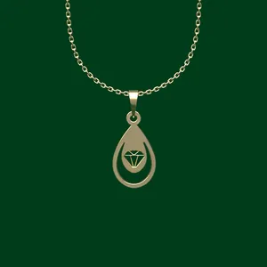 گردنبند طلا 18 عیار زنانه مدوپد مدل هندسی کد FF2-1-1217