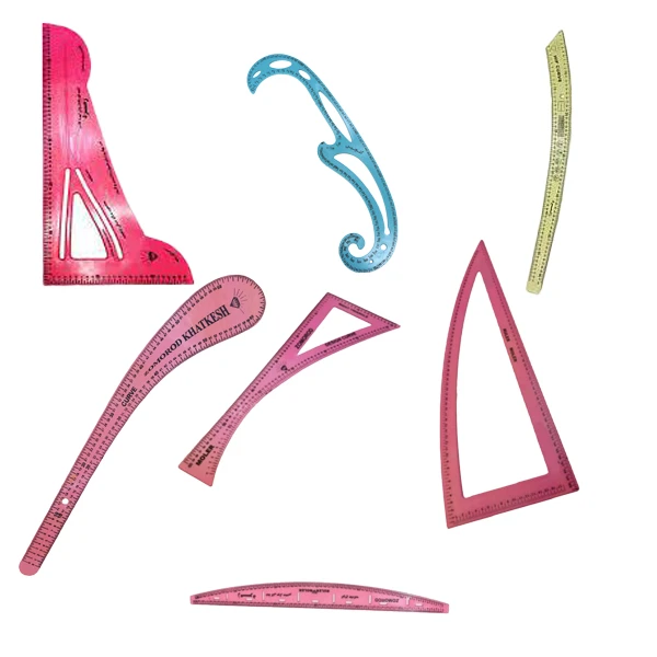 خط کش خیاطی مدل fe بسته 7 عددی