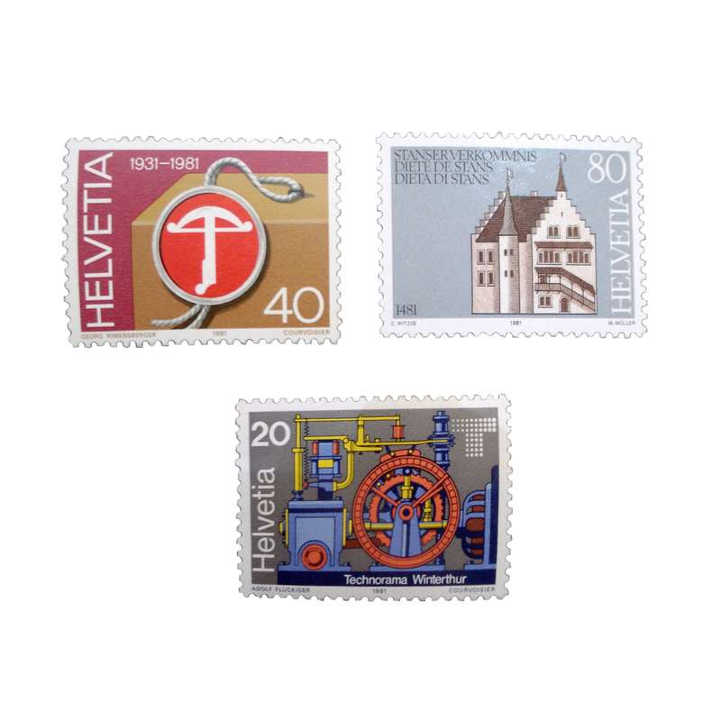 تمبر یادگاری مدل ملل کدDS1747 مجموعه 3 عددی