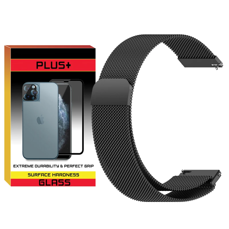 بند پلاس مدل Milanese PL مناسب برای ساعت هوشمند سامسونگ Galaxy Watch 4/5/6/7/FE سایز 40/43/44/46/47 میلی متری