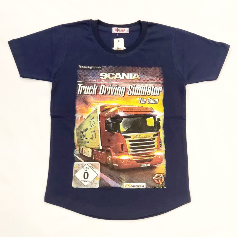 تی شرت آستین کوتاه پسرانه جوانک مدل scania 5065