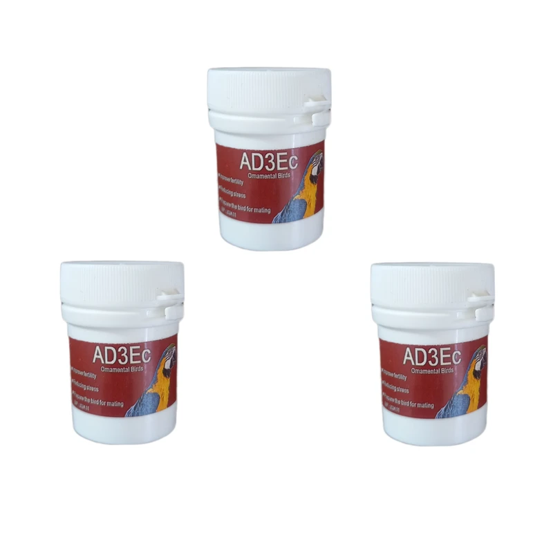پودر مکمل پرندگان مدل ADE+c وزن 60 گرم مجموعه 3 عددی