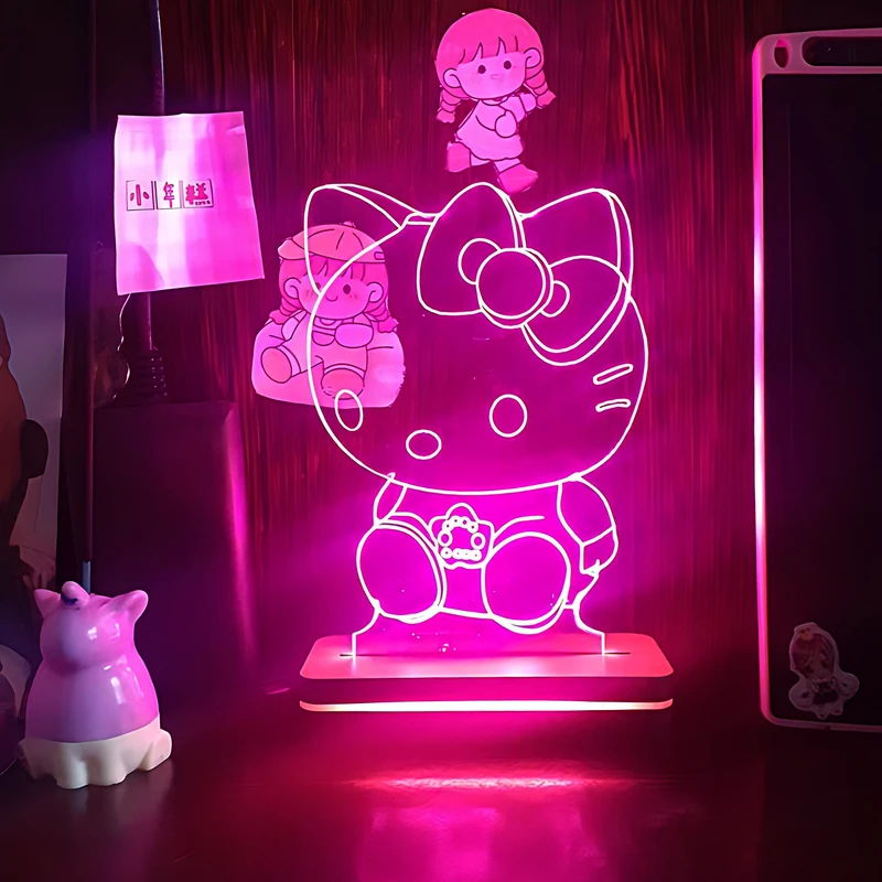 چراغ خواب مدل بالبینگ سه بعدی طرح کیتی kitty کد 2039