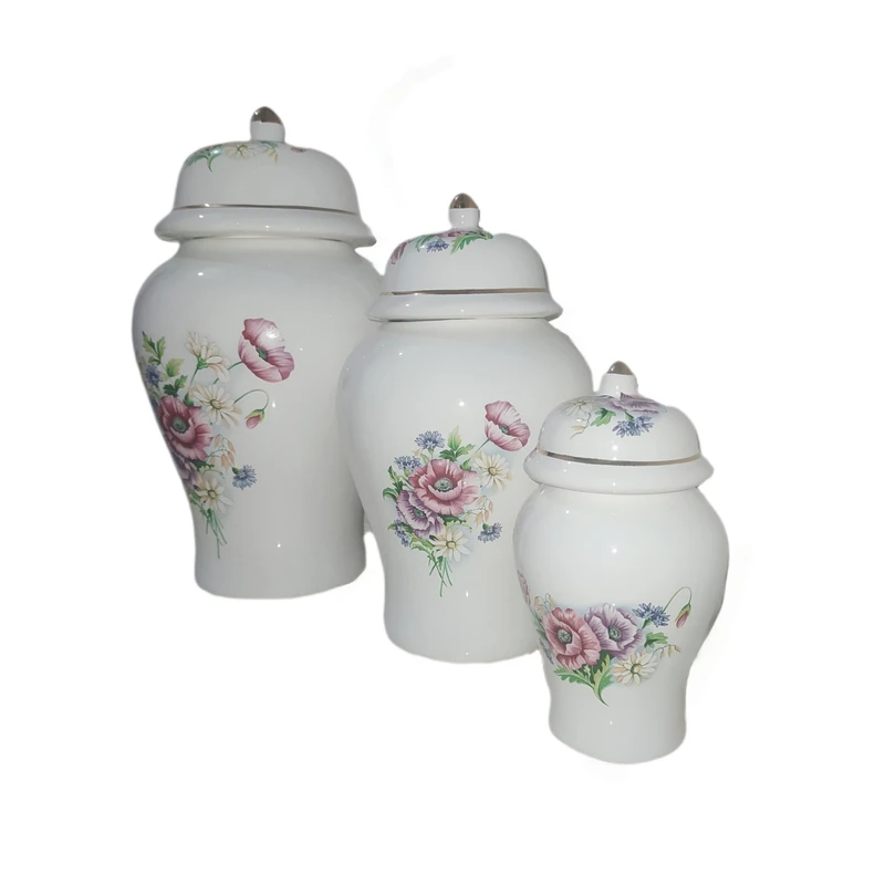 بانکه مدل جینجر جار طرح گل کد 006 مجموعه سه عددی