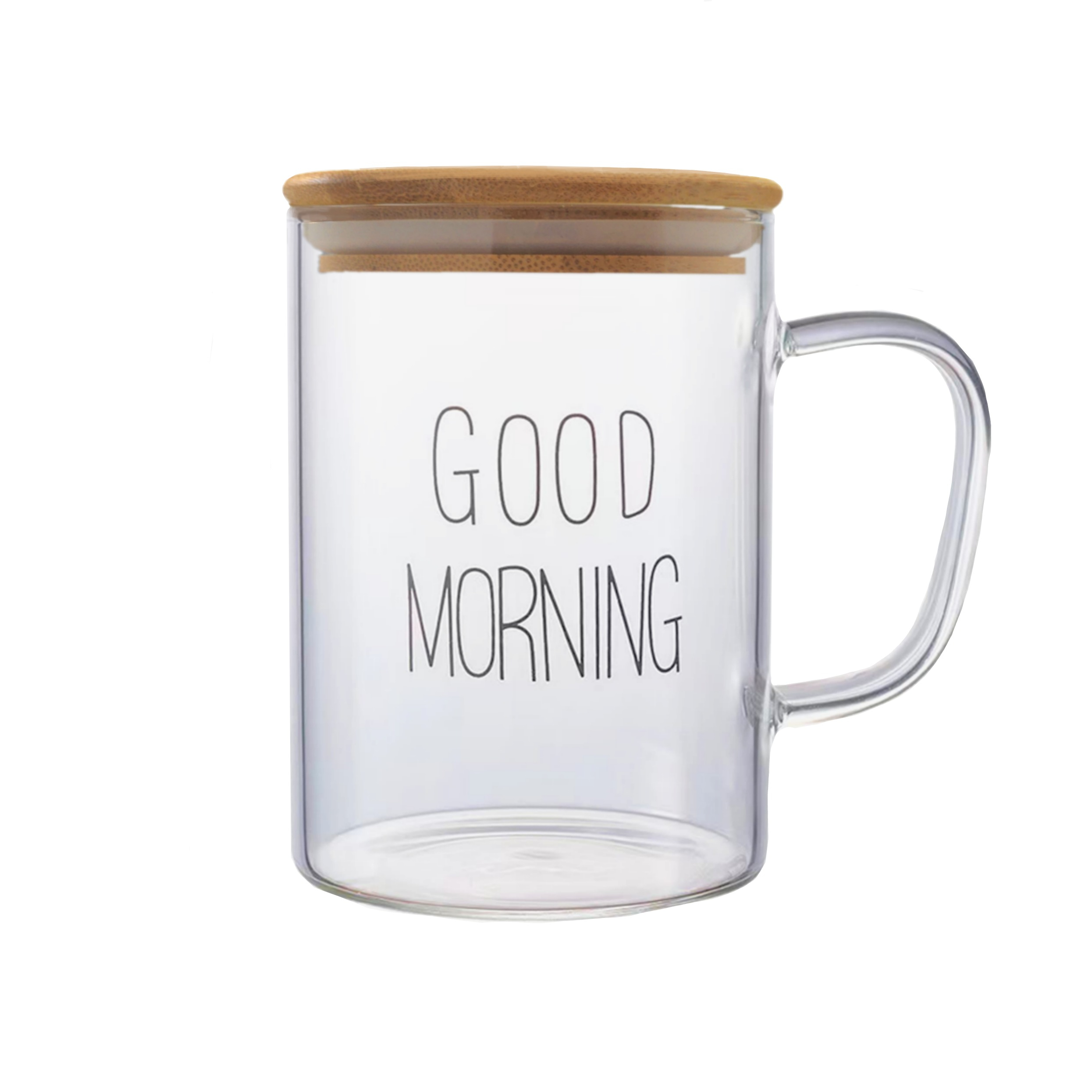 لیوان مدل Good morning درب دار