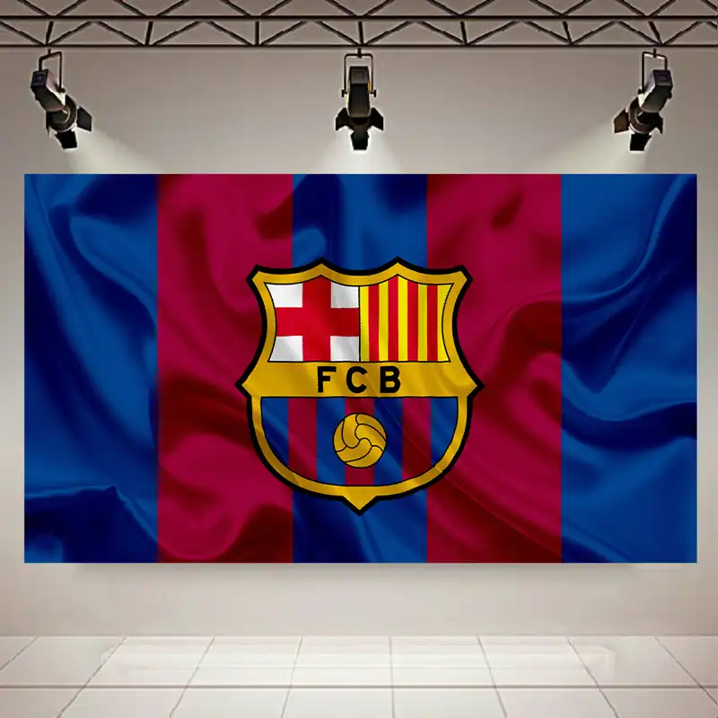 تابلو شاسی طرح فوتبال مدل پرچم بارسلونا کد AR2370