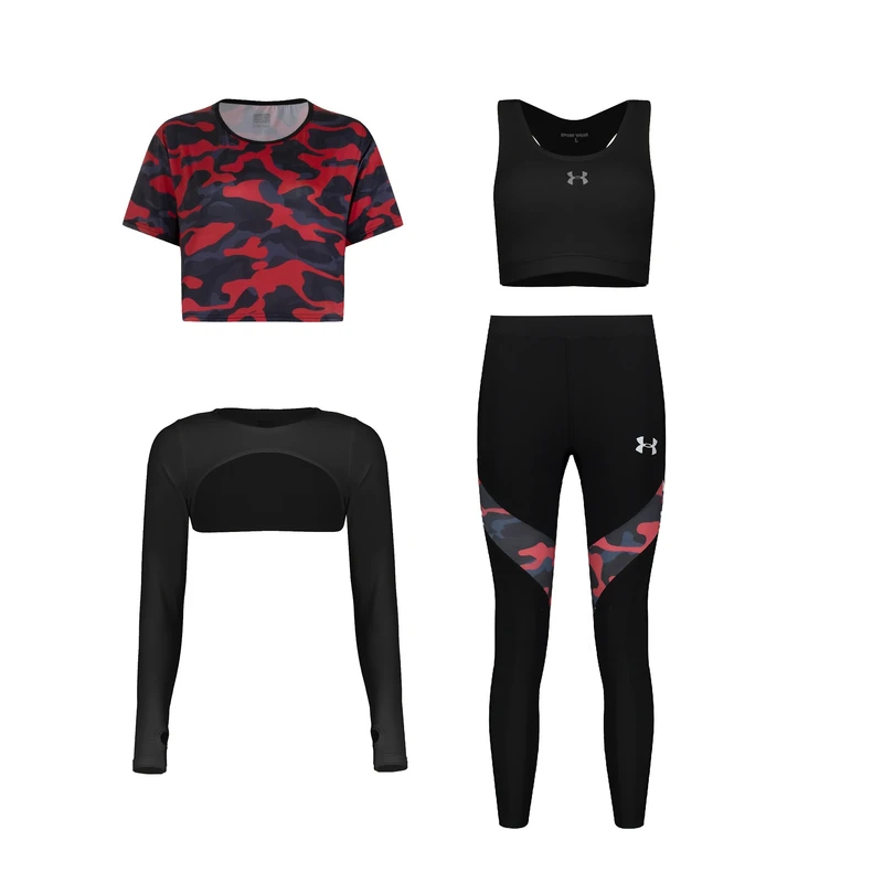 ست چهار تکه لباس ورزشی زنانه مدل 1801-1401-70-56