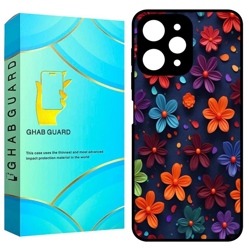 کاور قاب گارد طرح گل گلی مدل GCHPR12 مناسب برای گوشی موبایل شیائومی Redmi 12 4G / Redmi 12 5G / Poco M6 Pro 5G