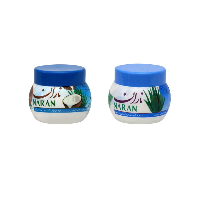 کرم مرطوب کننده ناران مدل نارگیل حجم 180 میلی لیتر به همراه کرم مرطوب کننده ناران مدل آلوئه ورا
