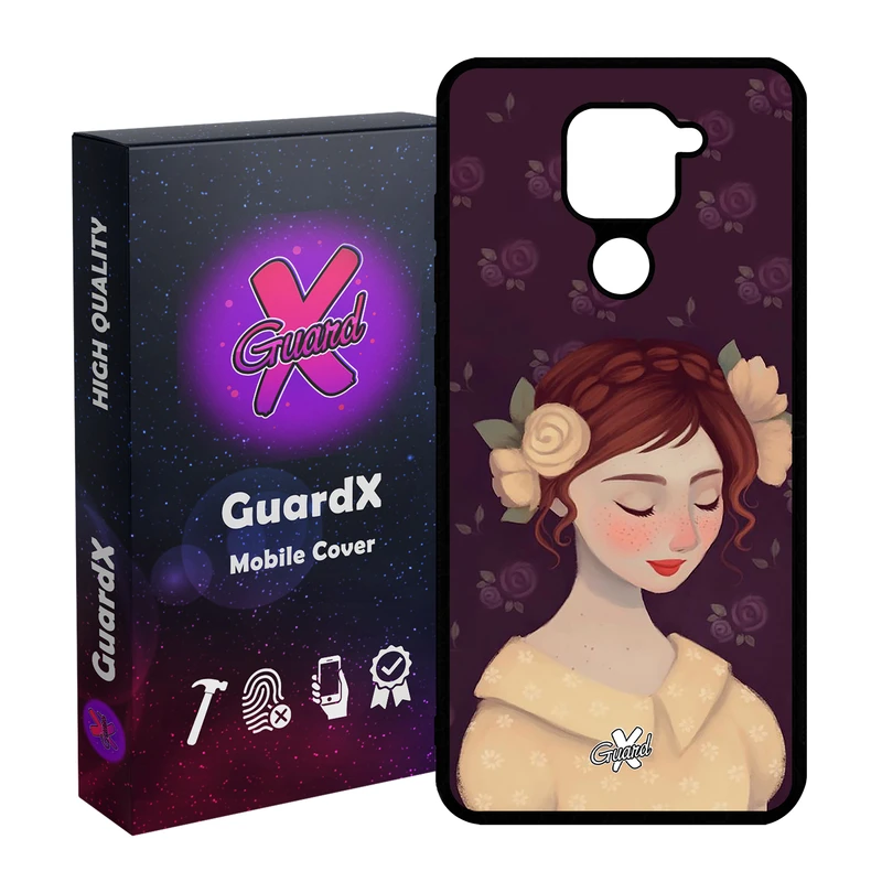 کاور گارد ایکس طرح Girl مدل Glass10325 مناسب برای گوشی موبایل شیائومی Redmi Note 9