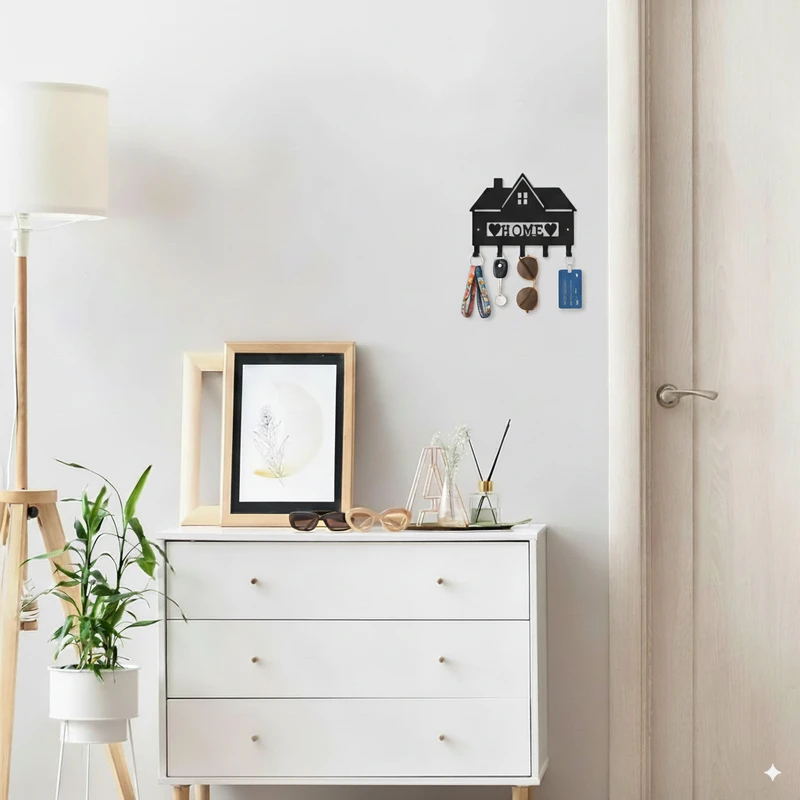 عکس شماره 3 : جاکلیدی فلزی مدل home