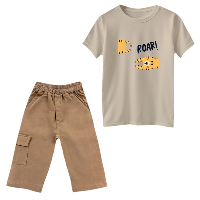 ست تی‌شرت و شلوارک پسرانه مدل ببری