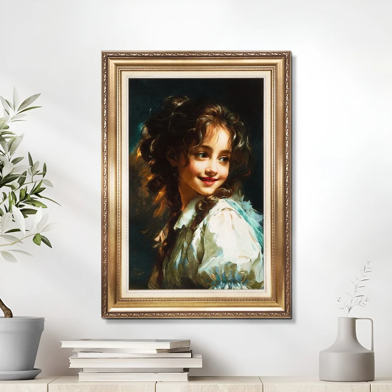 تابلو فرش دستباف سی پرشیا مدل دختر خندان کد 903407