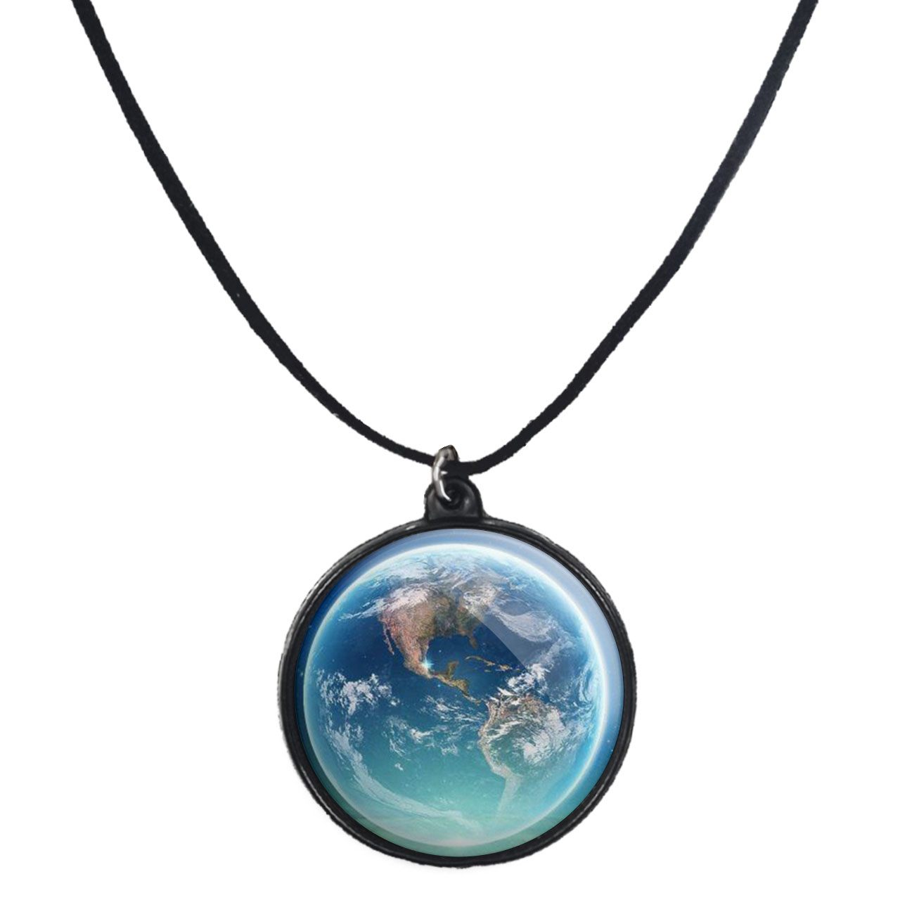 گردنبند پرمانه طرح زمین کد pmb.23511 مدل دو طرفه