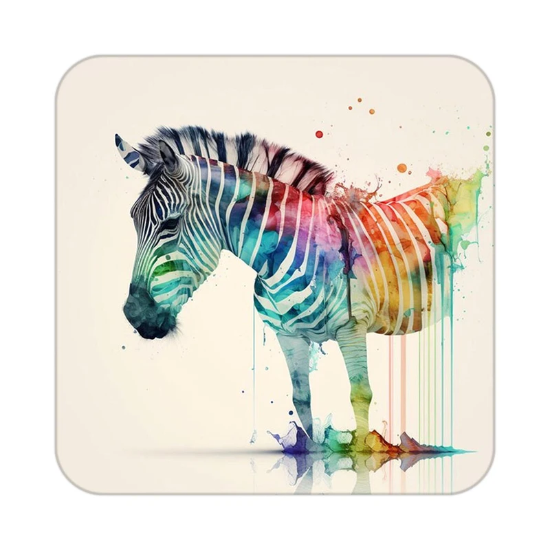 زیر لیوانی کاکتی طرح حیوانات رنگی مدل mp27124