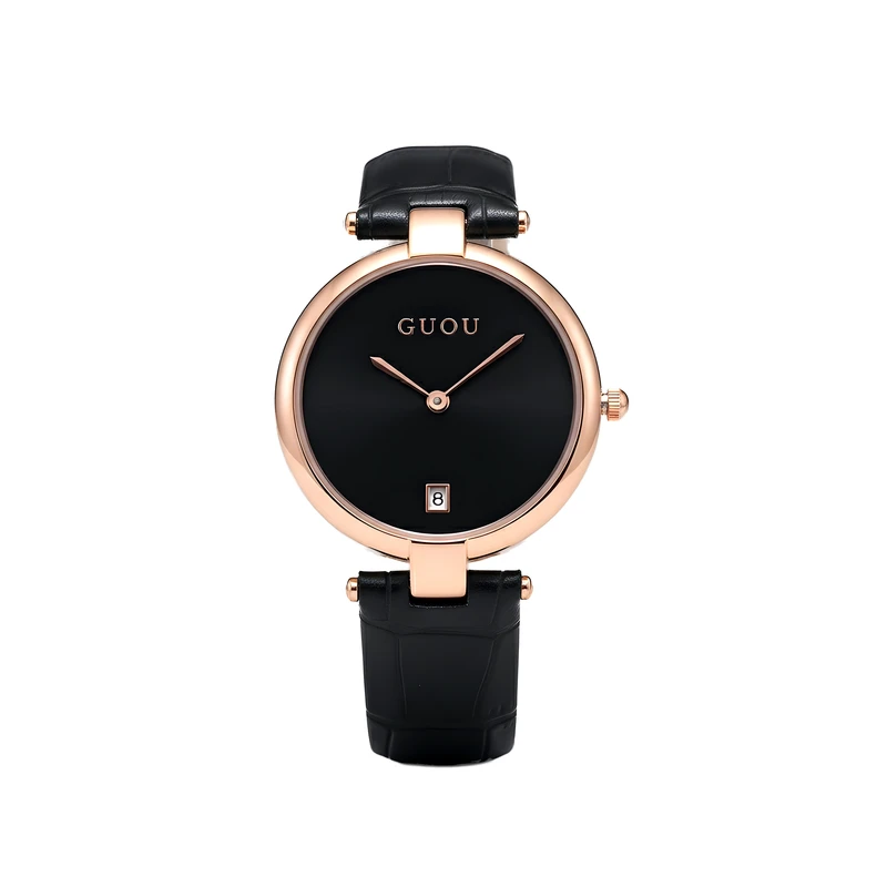 ساعت مچی عقربه‌ای کوارتز زنانه جی یو او یو مدل 8066b