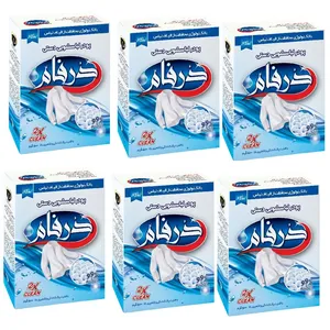 پودر دستی لباسشویی درفام مدل 2X وزن 500 گرم بسته 6 عددی