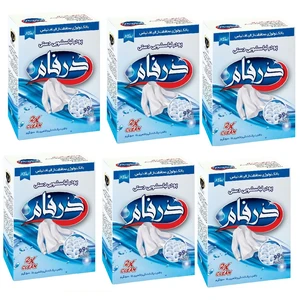 پودر دستی لباسشویی درفام مدل 2X وزن 500 گرم بسته 6 عددی