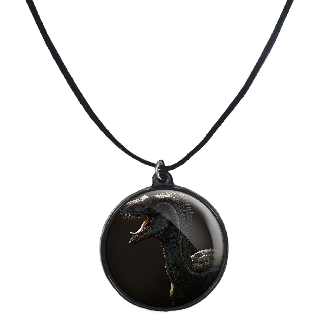 گردنبند پرمانه طرح دایناسور ها کد pmb.23351 مدل دو طرفه