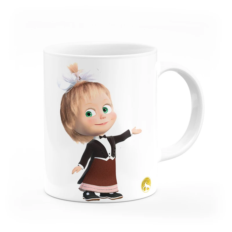 ماگ هومرو طرح انیمیشن ماشا و میشا آقا خرسه مدل MG4292