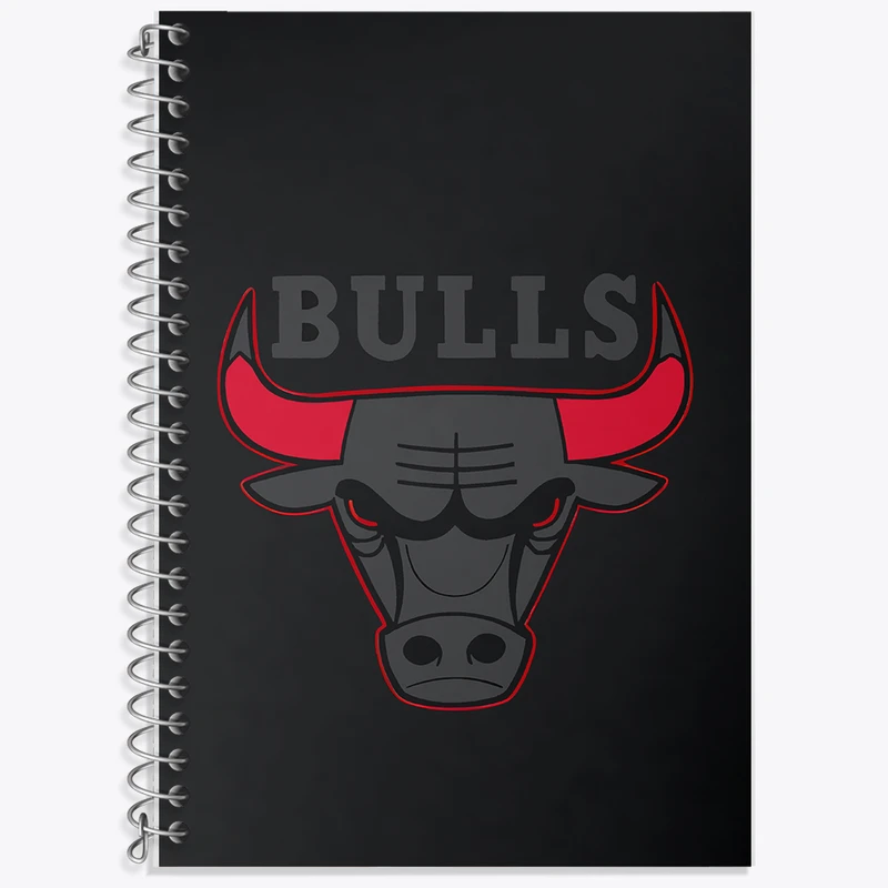 دفتر زبان 50 برگ خندالو مدل سه خط طرح شیکاگو بولز (Chicago Bulls) کد F6939