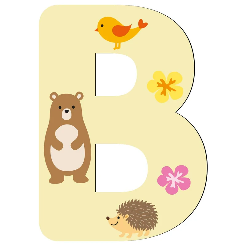استیکر چوبی کودک باروچین مدل حرف انگلیسی B کد 8001