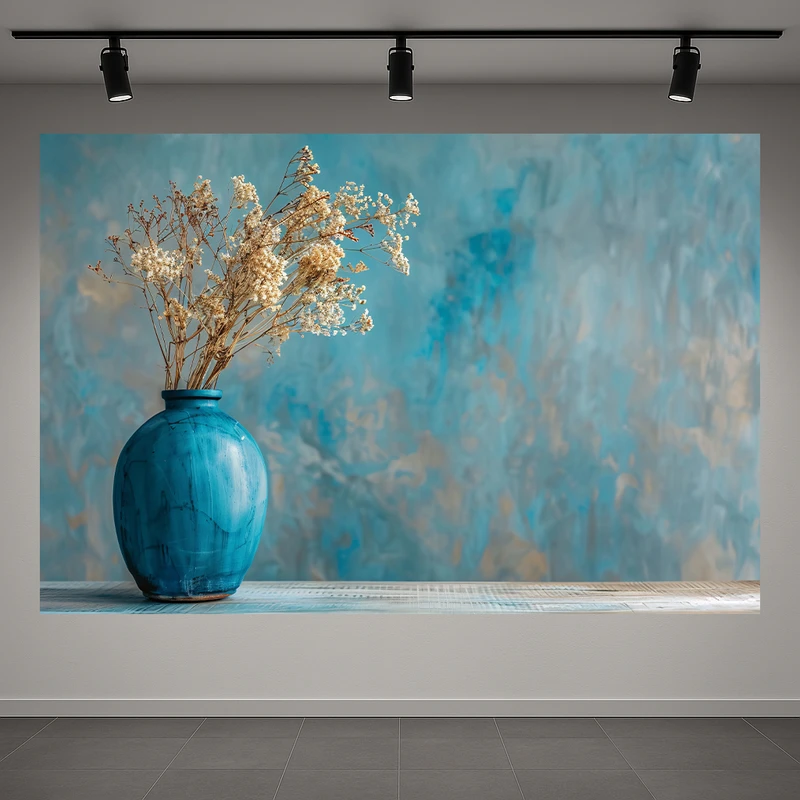 پوستر پارچه ای طرح مخمل گلدان مدل شاخه خشکیده کد AR3059877