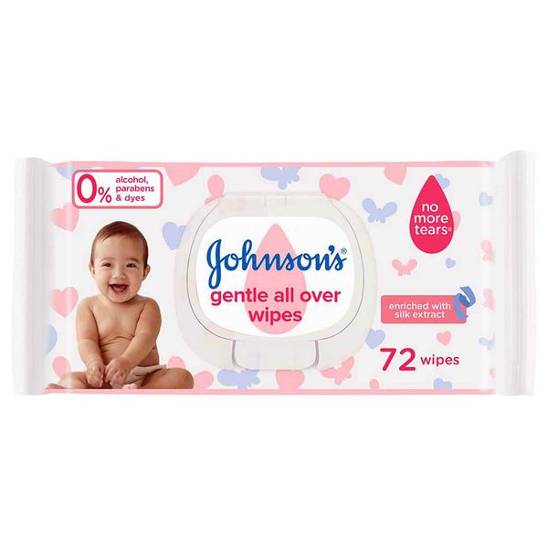دستمال مرطوب و پاک کننده کودک جانسون مدل gentle all over بسته 72 عددی دستمال مرطوب و پاک کننده کودک جانسون مدل gentle all over بسته 72 عددی