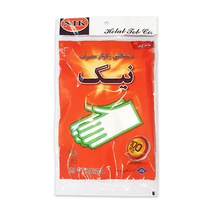 دستکش یکبار مصرف نیک مدل نایلونی بسته 100 عددی