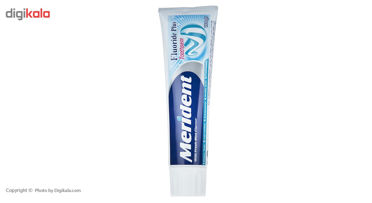 خمیر دندان سفید کننده مریدنت سری Fluoride Plus مدل Mint مقدار 130گرم