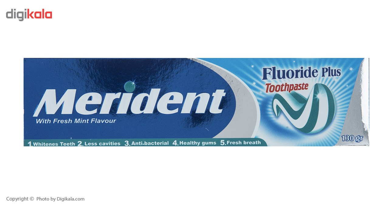 خمیر دندان سفید کننده مریدنت سری Fluoride Plus مدل Mint مقدار 130گرم