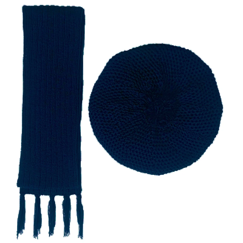 ست کلاه و شال گردن بافتنی زنانه کد B9